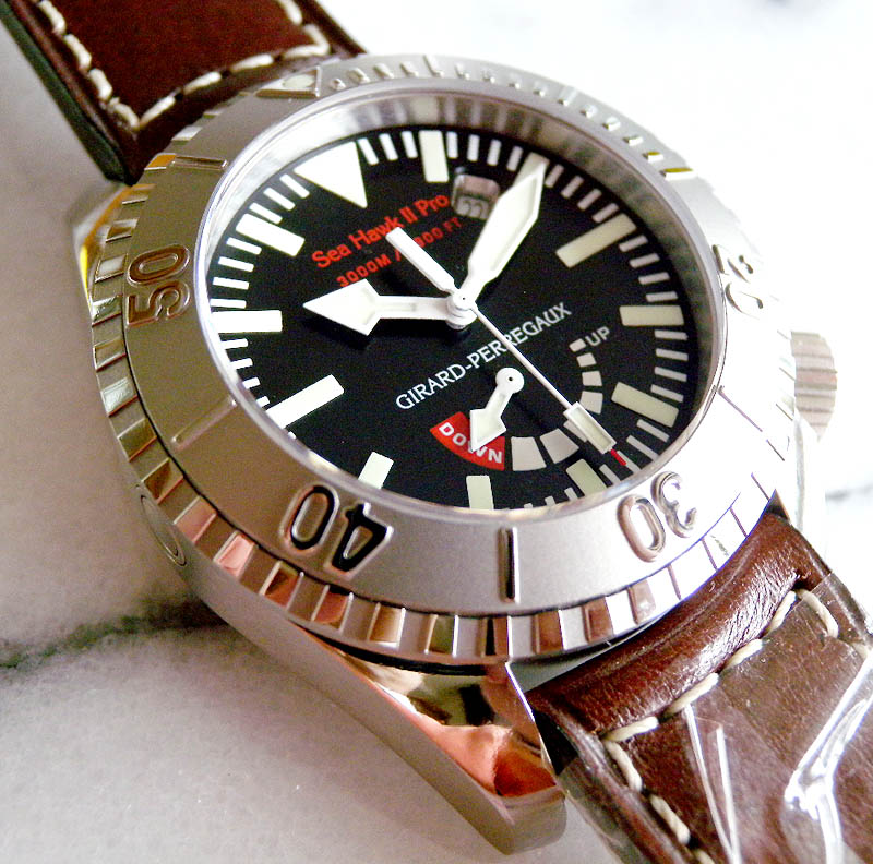 W|yS V[z[Nv3000m 49941-21-631-DB Girard-Perregaux SEA HAWK PRO 3000m