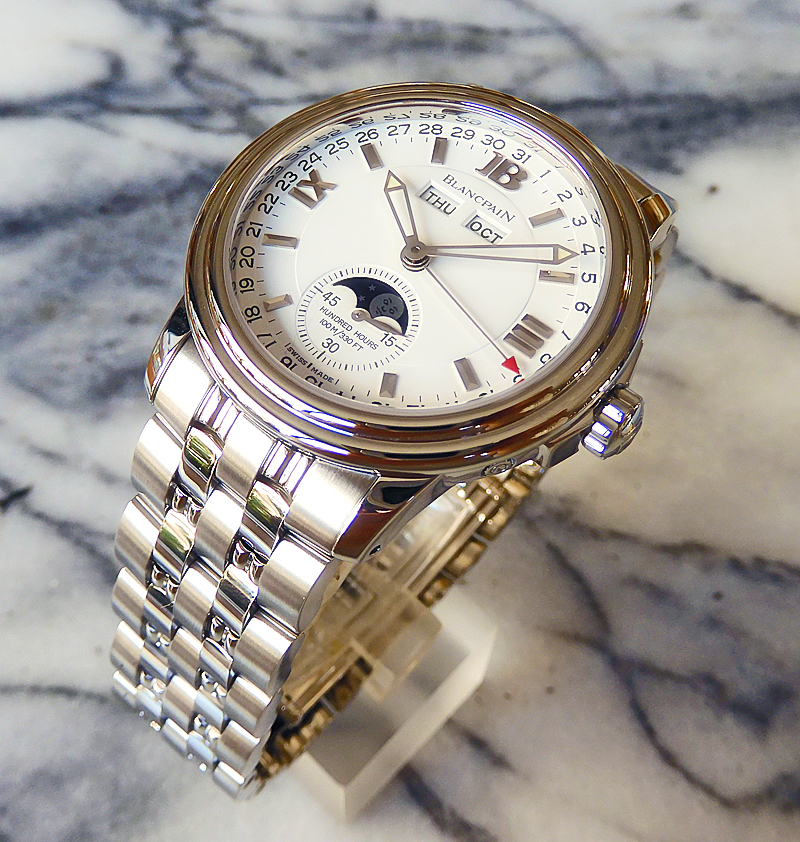 ブランパン 腕時計 レマン トリプルカレンダー 2763 メンズ 社外ベルト/ムーンフェイズ 黒 新着 20240124 ブランパン レマン トリプルカレンダー ムーンフェイズ 2763-1127-a11